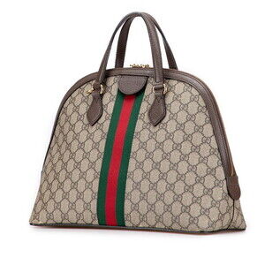 Gucci Tan GG Beige Supreme Leather Ophidia Bag Handbag Shoulder Brown